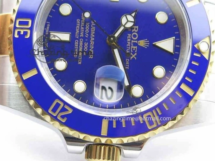 Good Copy Rolex Watches On 1:1 3724 SS Functional Bracelet 116613 Edition JF Blue YG Best SH Dial LB Submariner 0107